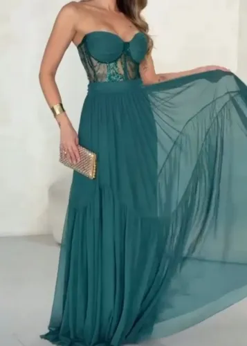 VESTIDO FORMANDA VERDE ESMERALDA