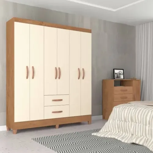 Guarda-Roupa 6 Portas com 2 Gavetas - ENTREGA HOJE !!!