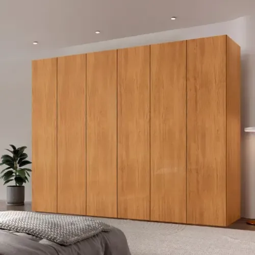 Guarda Roupa Casal 2,73m 100 MDF 6 Portas e 6 Gavetas Porta embutida Direto da Fábrica