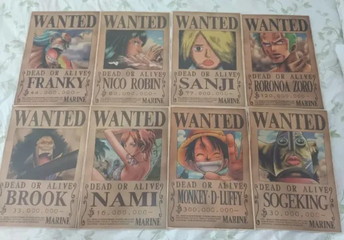 Posters One Piece - Cartazes de Procurado - Original