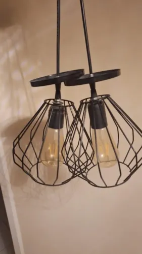 LUSTRE LUZ AMARELA (PARA COZINHA AMERICANA)