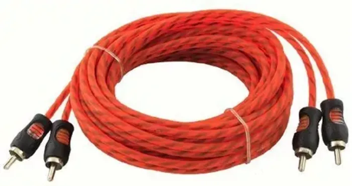 Cabo Fio Conector de Som RCA Comum de Silicone Tamanho 1 Metro