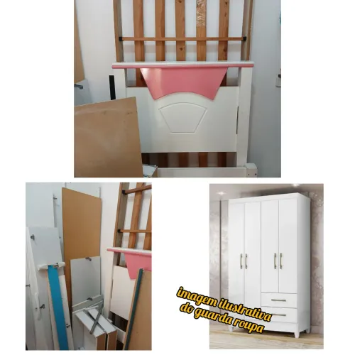 CAMA E GUARDA ROUPA DE SOLTEIRO