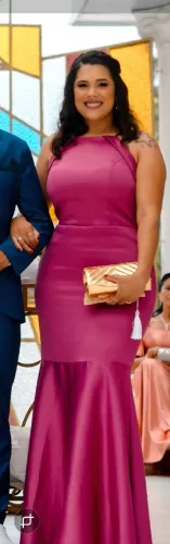 Vestido madrinha fucsia tamanho G