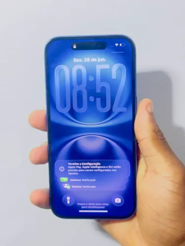 iPhone 16 2556GB Azul Impecável Com Garantia até o mês 8