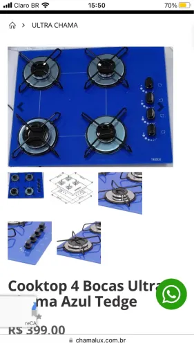 Cooktop Tedge Preto