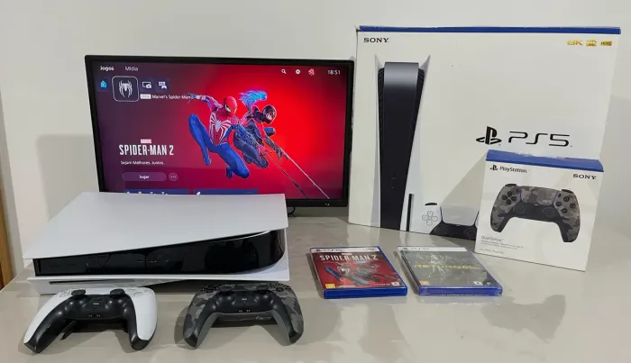 Ps5 Mídia Física 2 Controles 2 Jogos