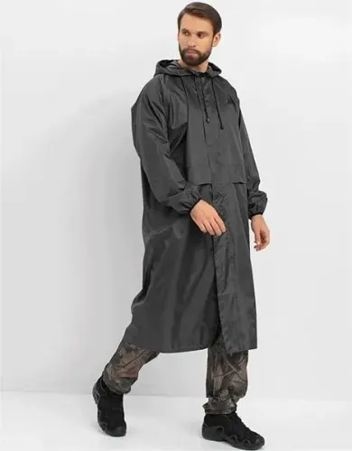 Capa De Chuva Pescaria Militar Reforçada  com Capuz, Impermeável, Manga Longa