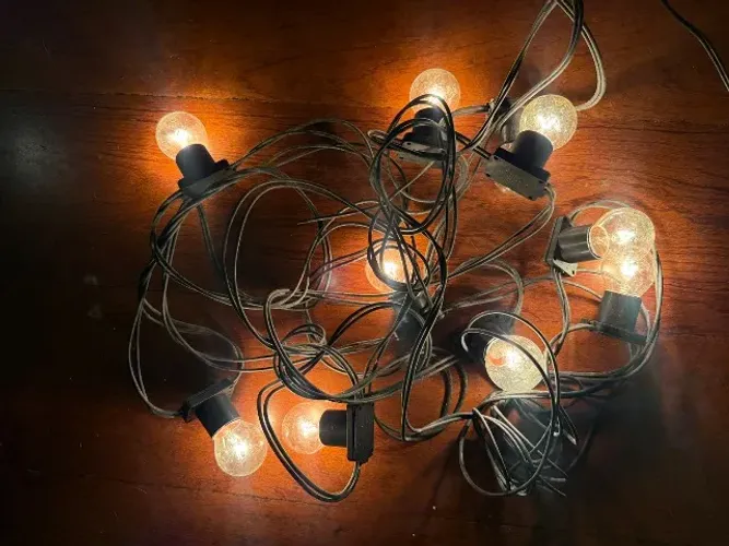 varal de luzes com lâmpadas 10 metros