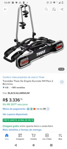 Rack pra duas bicicletas 