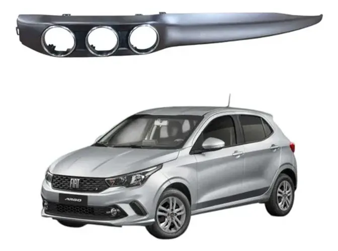 Moldura Painel Central  Fiat Argo Cronos 2018 A 2025 Cromado Ambos Lados