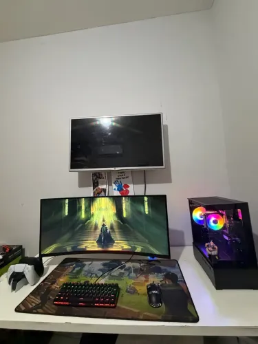 Pc gamer completo novo e garantia - r5 5600G + monitor 22 + kit loja wyll informatica