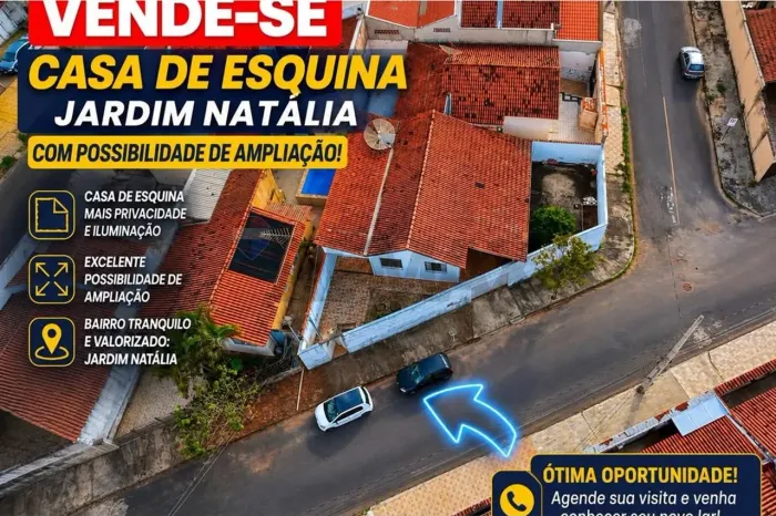 Casa à venda em Araxá Bairro Jardim Natália a 500m do Mart Minas