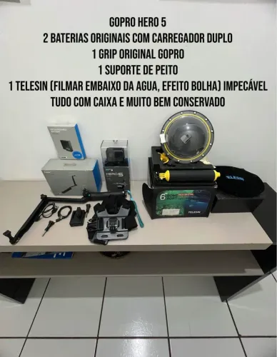 Vendo gopro hero 5 com vários acessorios