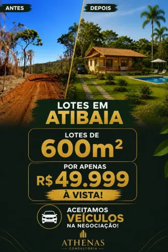 Já imaginou ter 600 m² em Atibaia?