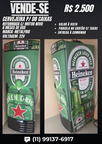 Cervejeira Comercial para 8 caixas 220V - Perfeito Estado