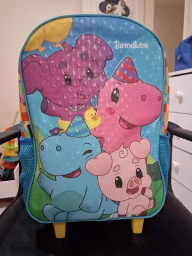 Mochila Escolar Turmatube Com Rodinhas 20 L - Mala Escolar Infantil Rodinhas - Viih Tube