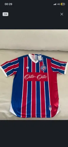 Camisa comemorativa Bahia 1988 Bobô 8 versão jogador tamanho 2GG