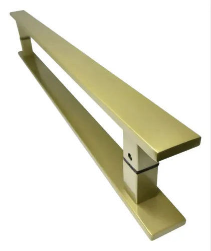 Puxador Dourado Aço Inox Com 40 Cm Porta Madeira E Vidro