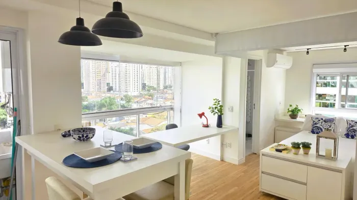 Studio novo para locação mobiliado em Campo Belo com 1 vaga