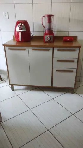 balcão de cozinha valencia com 1,20cm e 3 portas e 2 gavetas
