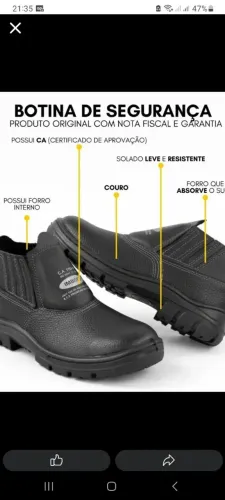 Bota segurança para obras qualidade premiun