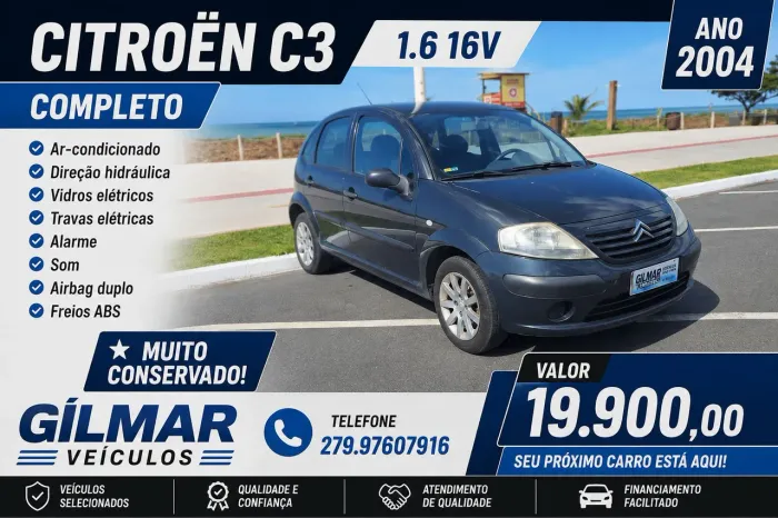 Citroen C3 GLX 1.6/ 1.6 Flex 16V 5P 2004