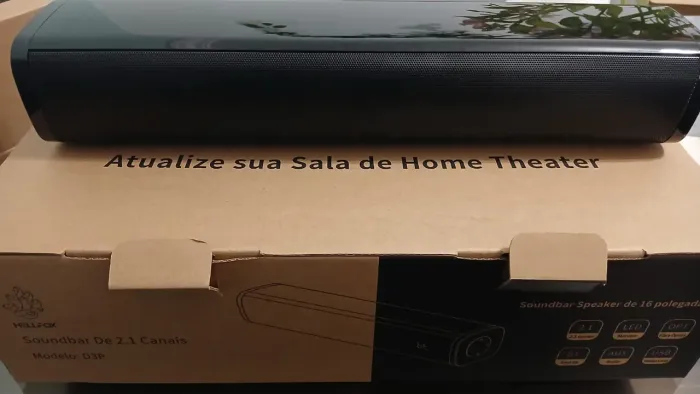 SoundBar 16" USB bluetooth 5.3 otico digital 2.1 canais, controle remoto