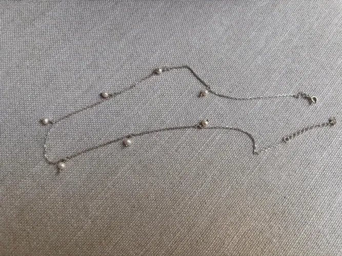 Choker em prata 925 com pérolas de agua doce.