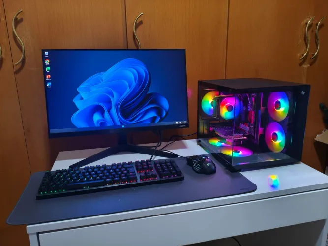 PC GAMER COMPLETO COM GABINETE + PERIFÉRICOS + MONITOR