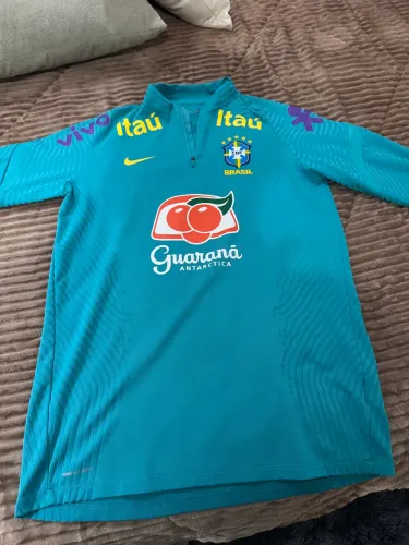 Jaqueta Nike meio zíper Seleção Brasileira 