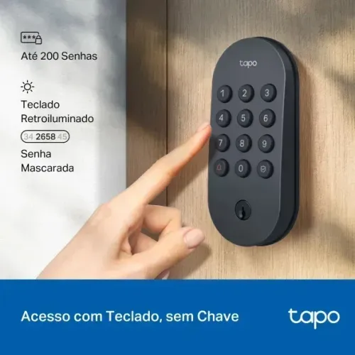 Fechadura Digital Inteligente Tp-link Grafite Tapo Dl100(us) Preto