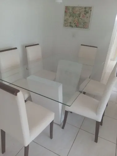 Mesa de vidro 6 lugares