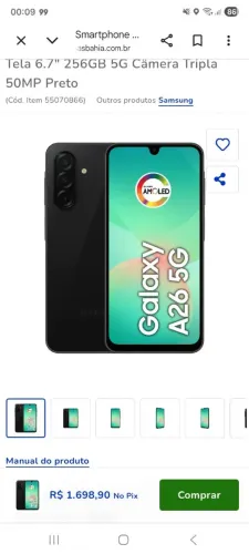 Samsung A26 8g ran 256gb 5G (bl0q3io payj0y)