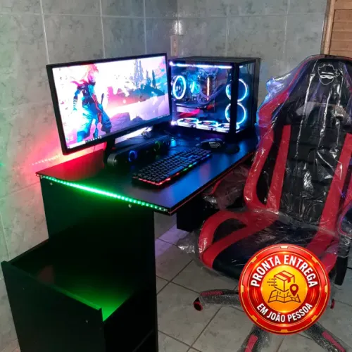 Mesa Gamer Black - Estilo e Performance para seu Quarto