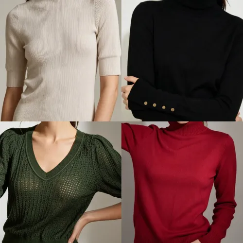 Suéteres femininos (Marfinno, Le Lis Blanc, Zara,  e Arrudas Malhas) 4 peças 