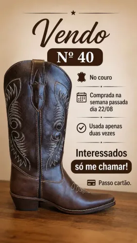 Vendo bota cautry feminina no Couro