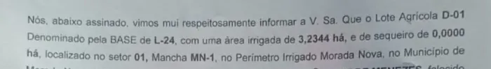 LOTE NO DENOC DE MORADA NOVA