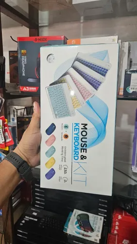 Kit teclado e mouse bluetooth anjgg 