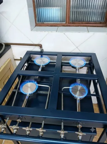 Queimador em Aço Inox 304 para Fogão Industrial