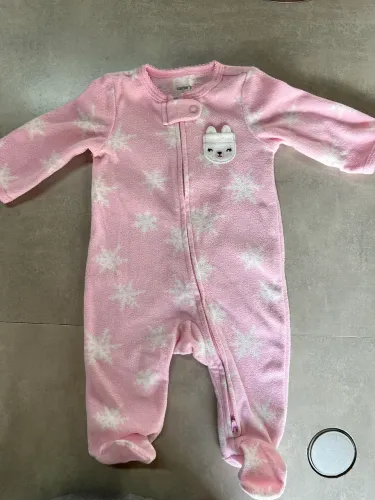 Macacão Carters em fleece, plush, zíper duplo