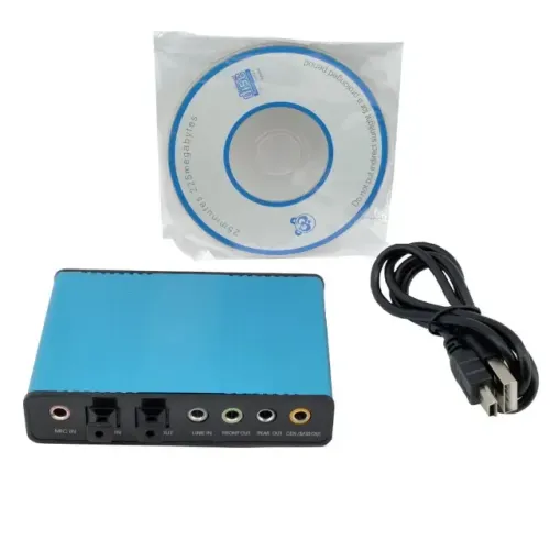 Placa De Som Externa 5.1 Usb Optica Spdif 6ch