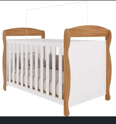 berço americano + colchão 100%mdf 3 em 1 -berço, cama, sofa