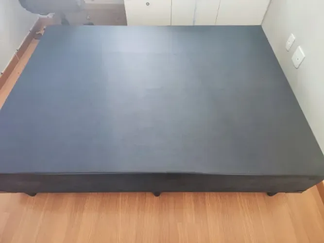 Base Cama Box Casal Corino Preto (138x188)