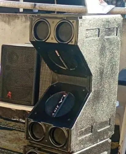 :Kit 4 Caixas Line Array WGK LA 210 Completo - 3 Drivers Oversound Por Caixa!