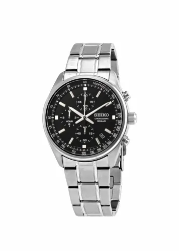 Seiko Chronograph Quartz Black Dial SE-SSB379