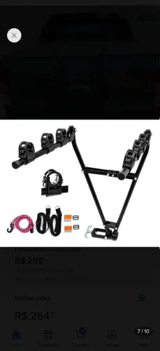 Suporte De Bike Transbike De Engate Para 3 Bikes Alça1