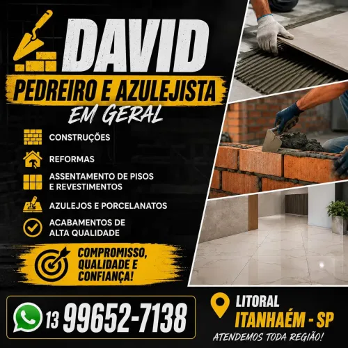 Pedreiro e azulejista 