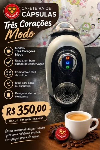 CAFETEIRA TRÊS CORAÇÕES - MODO - (USADA)