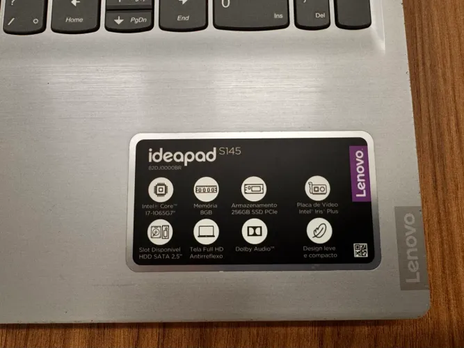 Note Lenovo Ideapad S145 - Core I7 10ª Geração - Aceito Troca por Ipad 11!!!